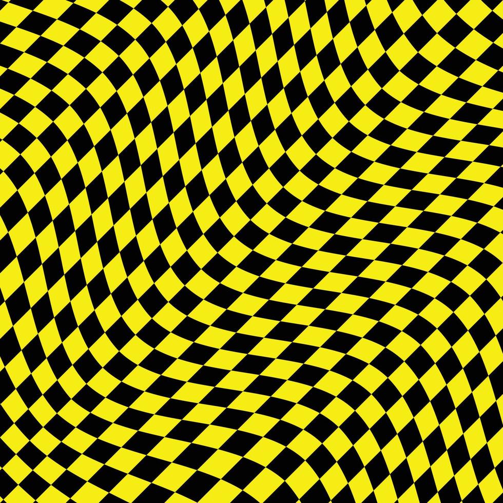 skön svart och gul Vinka mönster. vektor
