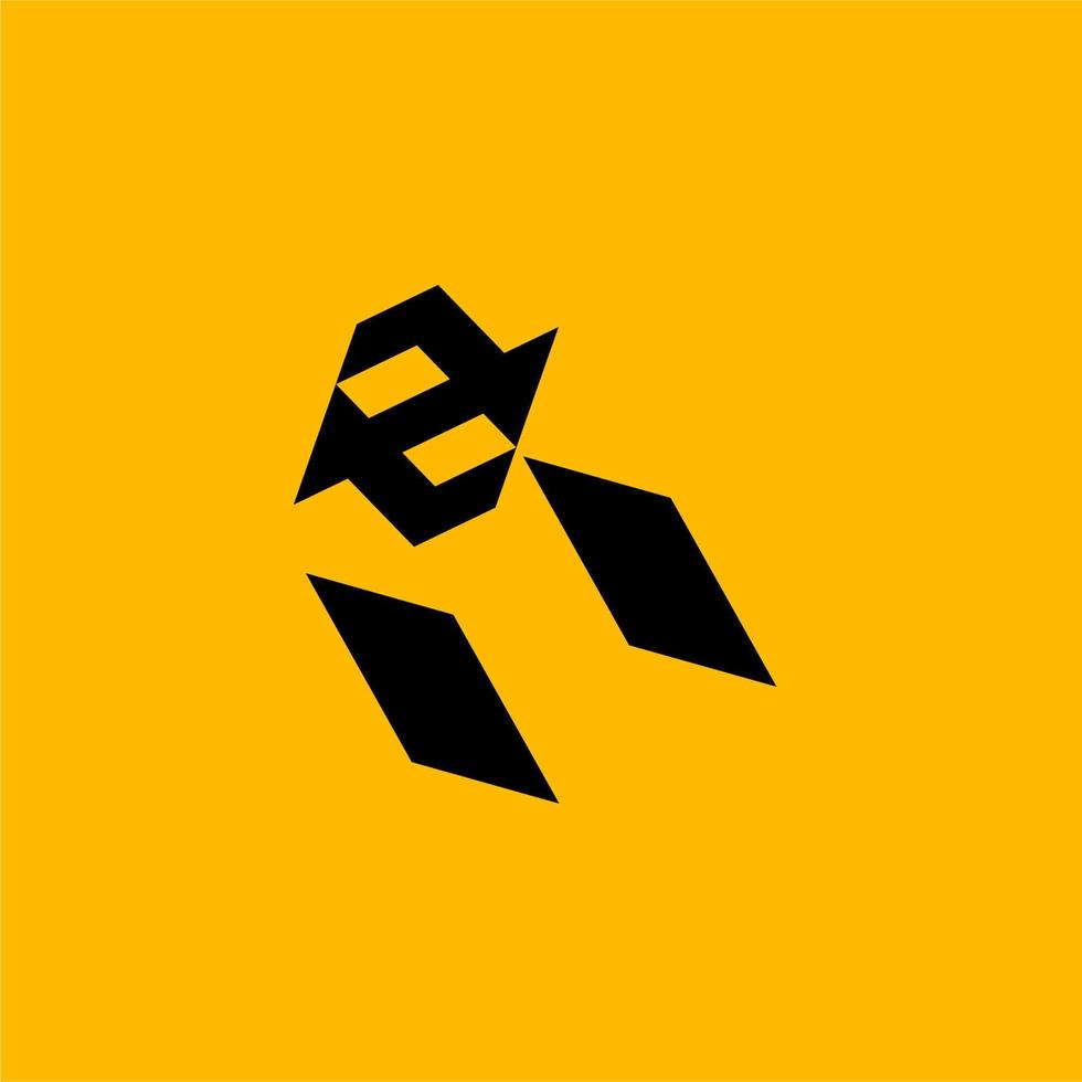 vektor abstrakt brev logotyp abcdefghijklmnopqrstuvwxyz blandad former, abstrakt geometri logotyp
