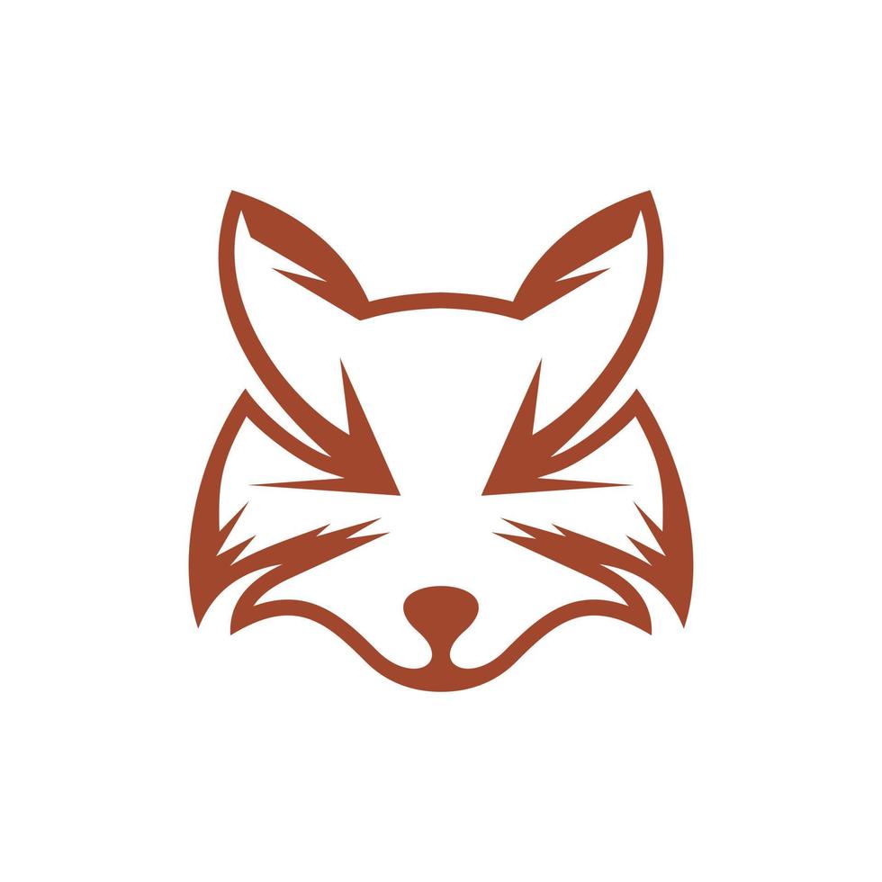 djur- räv huvud geometrisk modern logotyp vektor