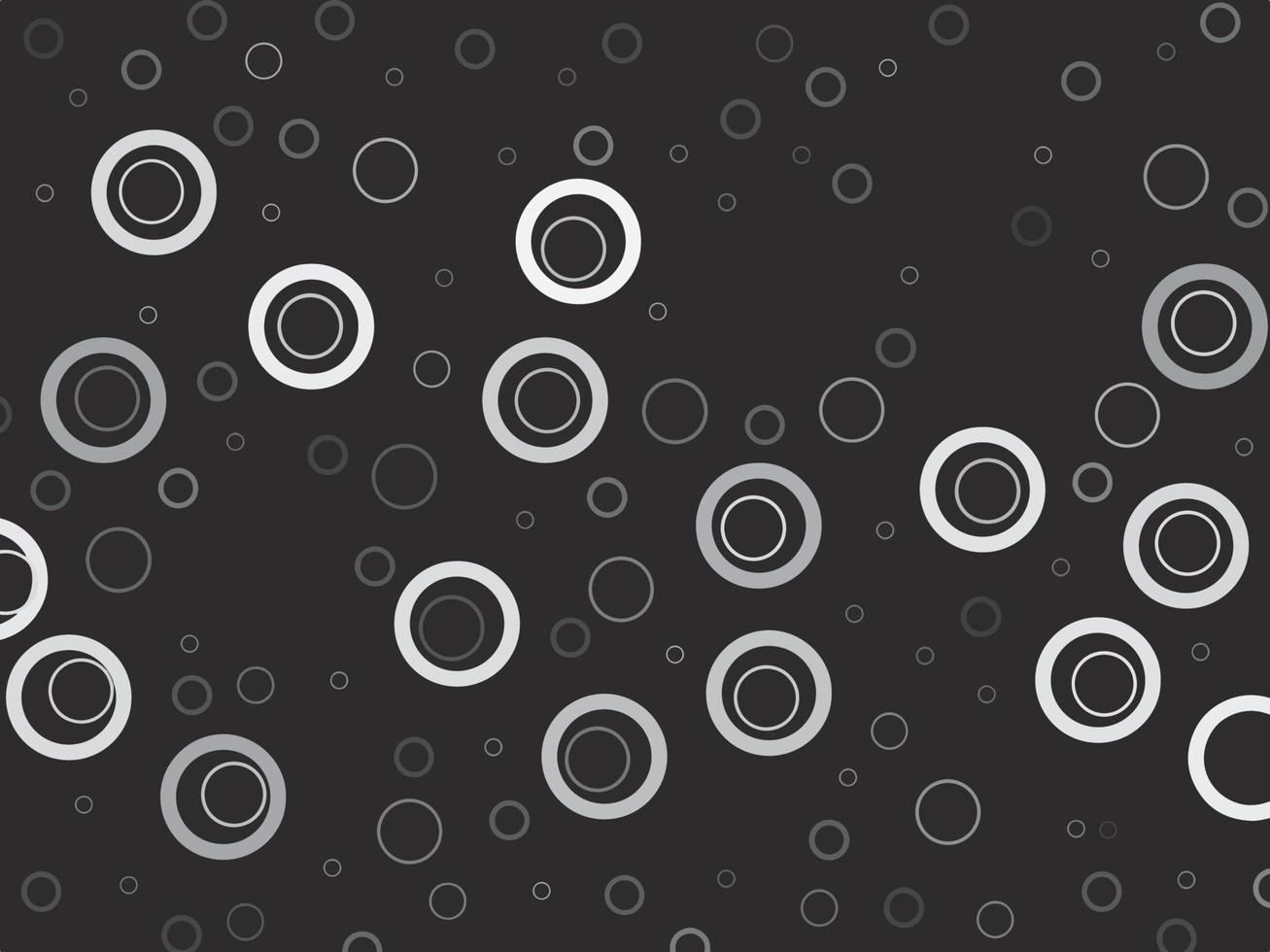svartvit grå och svart färgad slumpmässig cirklar mönster vektor bakgrund isolerat på rektangel horisontell mall. vektor tapet för social media posta omslag, papper och scarf textil- skriva ut.