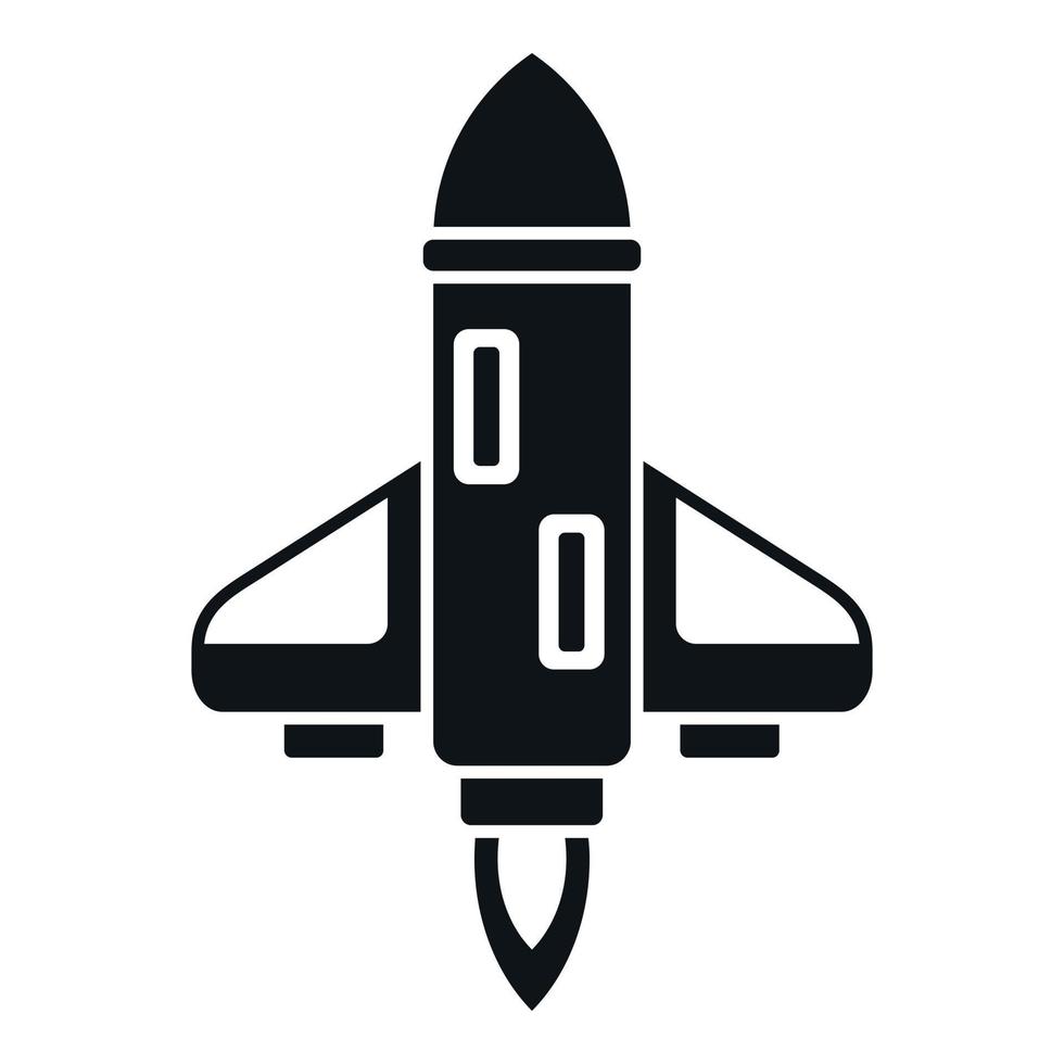 raket lansera ikon enkel vektor. Start fartyg vektor