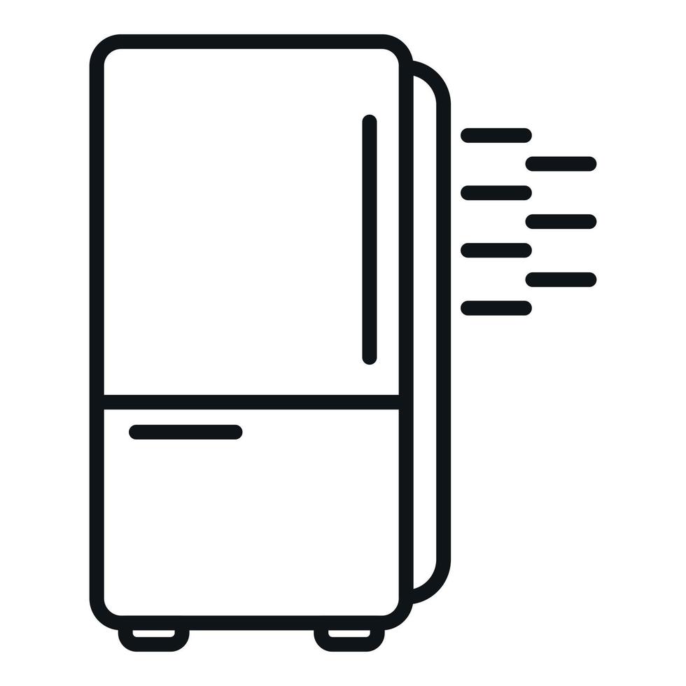 gammal kylskåp ikon översikt vektor. reparera service vektor