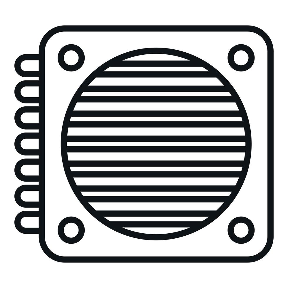 Kühlschrank Ventilator Reparatur Symbol Gliederung Vektor. Bedienung Ausrüstung vektor