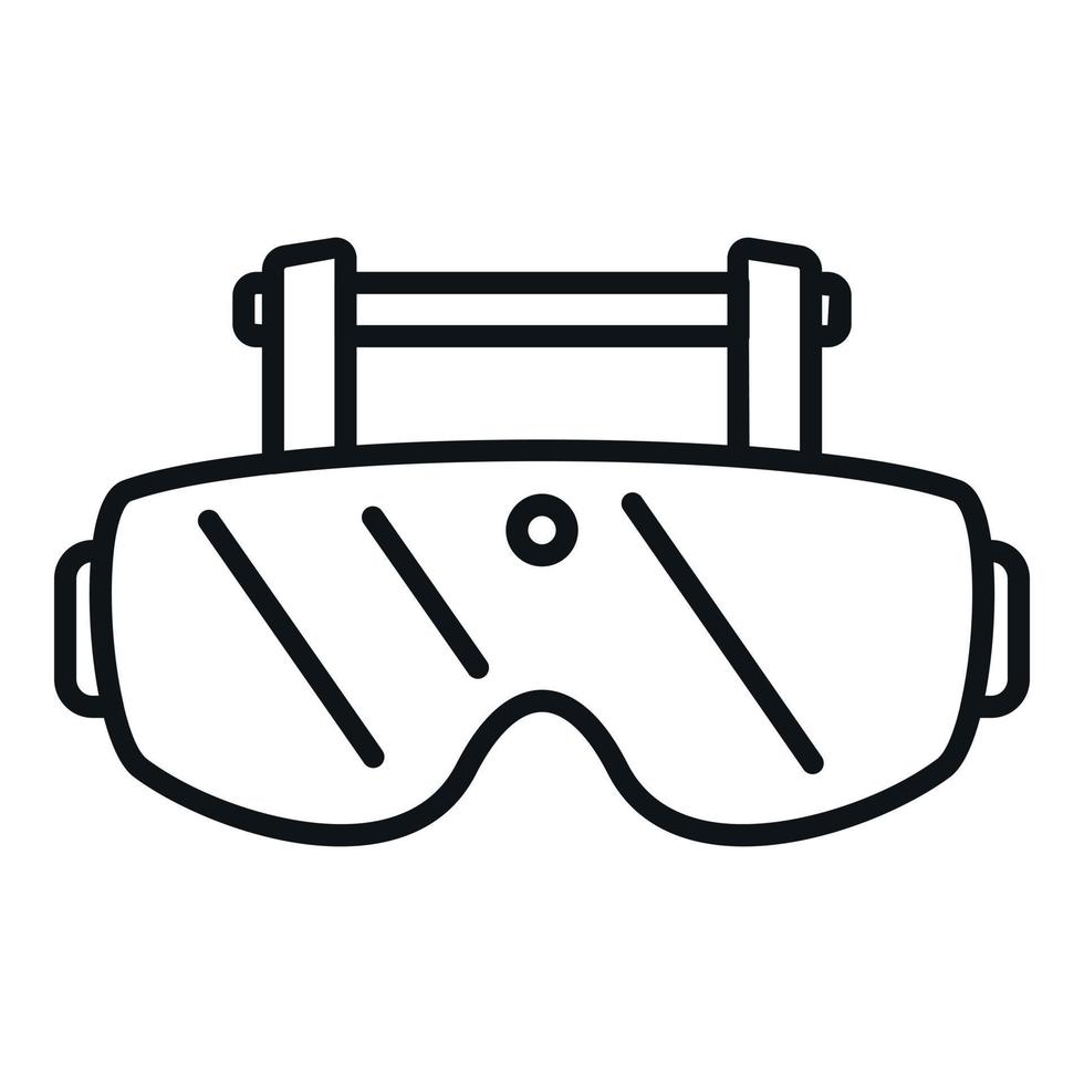 Zukunft vr Brille Symbol Gliederung Vektor. 3d Headset vektor