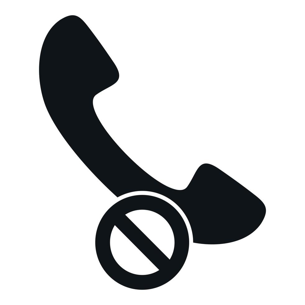 telefon svartlista ikon enkel vektor. företag användare vektor