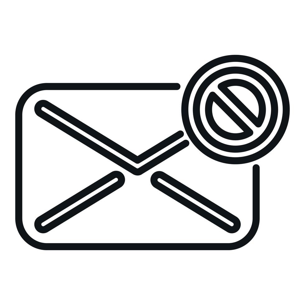 Email schwarze Liste Symbol Gliederung Vektor. Geschäft Benutzer vektor