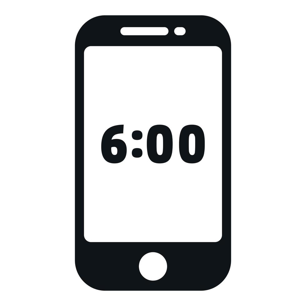Telefon Alarm Uhr Symbol einfach Vektor. Schlaf Schlaflosigkeit vektor