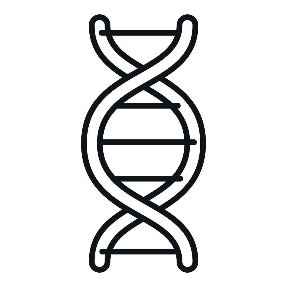 DNA immun System Symbol Gliederung Vektor. Gesundheit Schild vektor