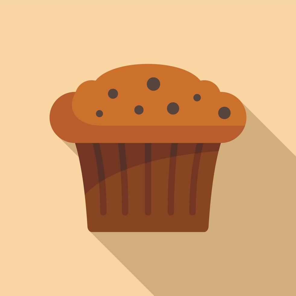 Snack Muffin Symbol eben Vektor. Kuchen Essen vektor