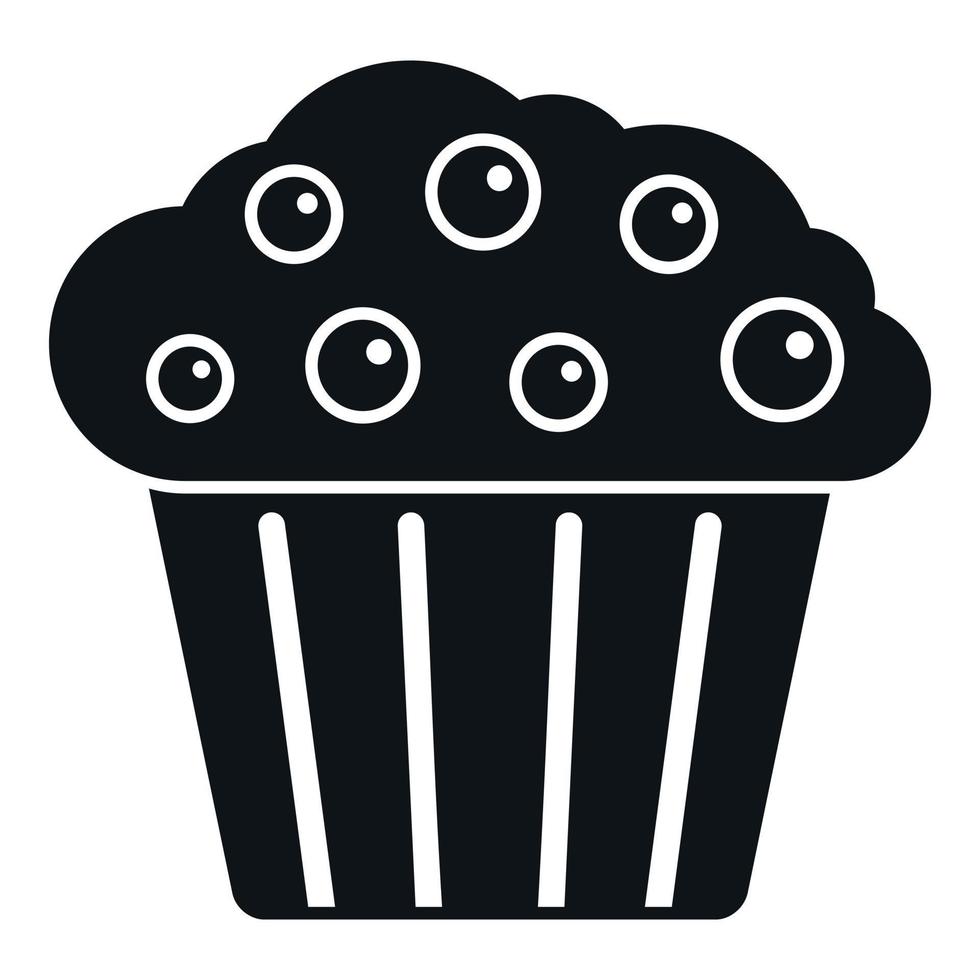 ljuv muffin ikon enkel vektor. choklad kaka vektor