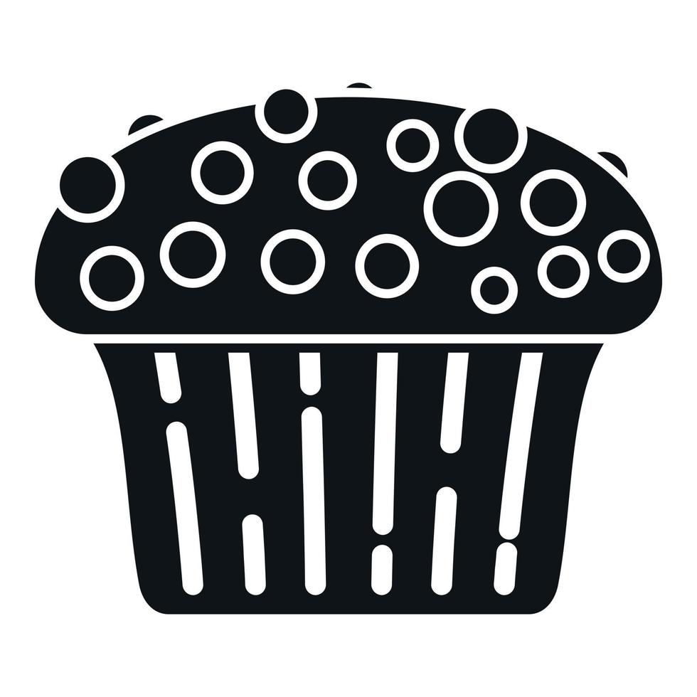 Weizen Muffin Symbol einfach Vektor. Essen Kuchen vektor
