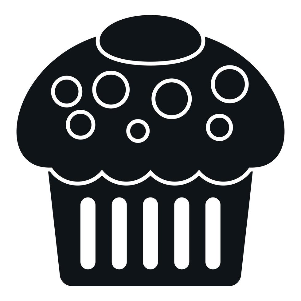 Speisekarte Muffin Symbol einfach Vektor. Kuchen Essen vektor