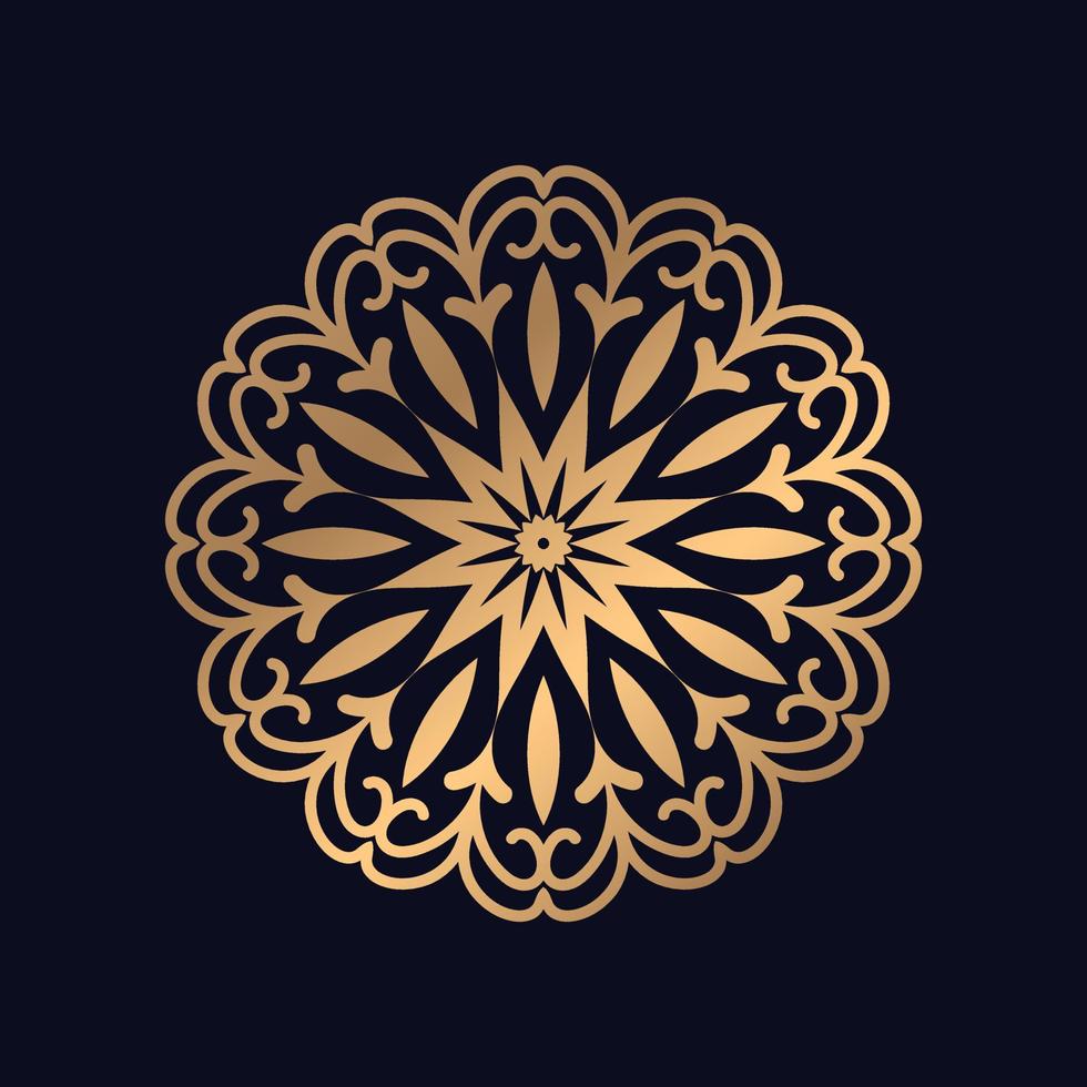 abstrakt golden islamisch Muster Mandala Design Hintergrund vektor