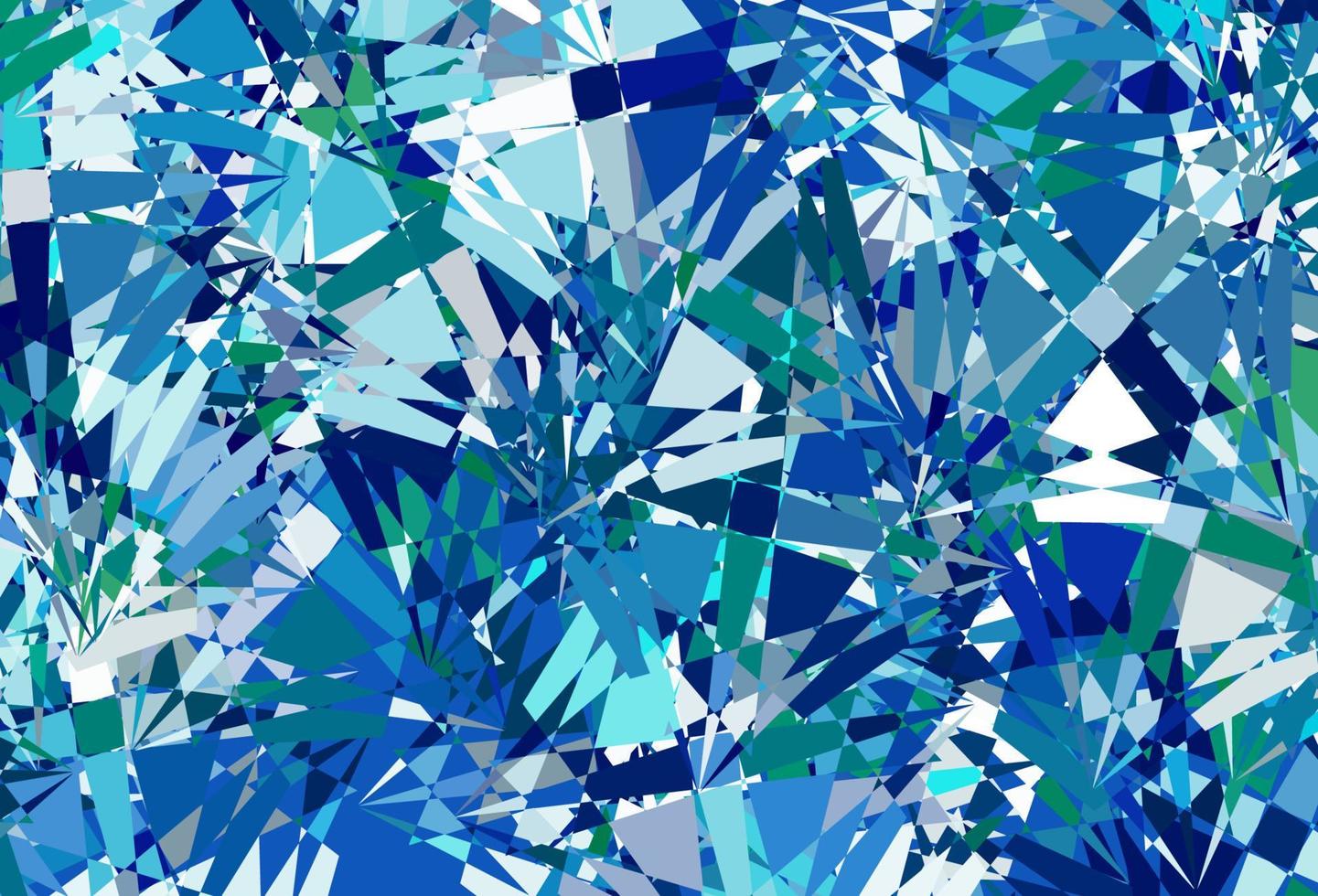 dunkelblaues, grünes Vektorlayout mit Dreiecksformen. vektor