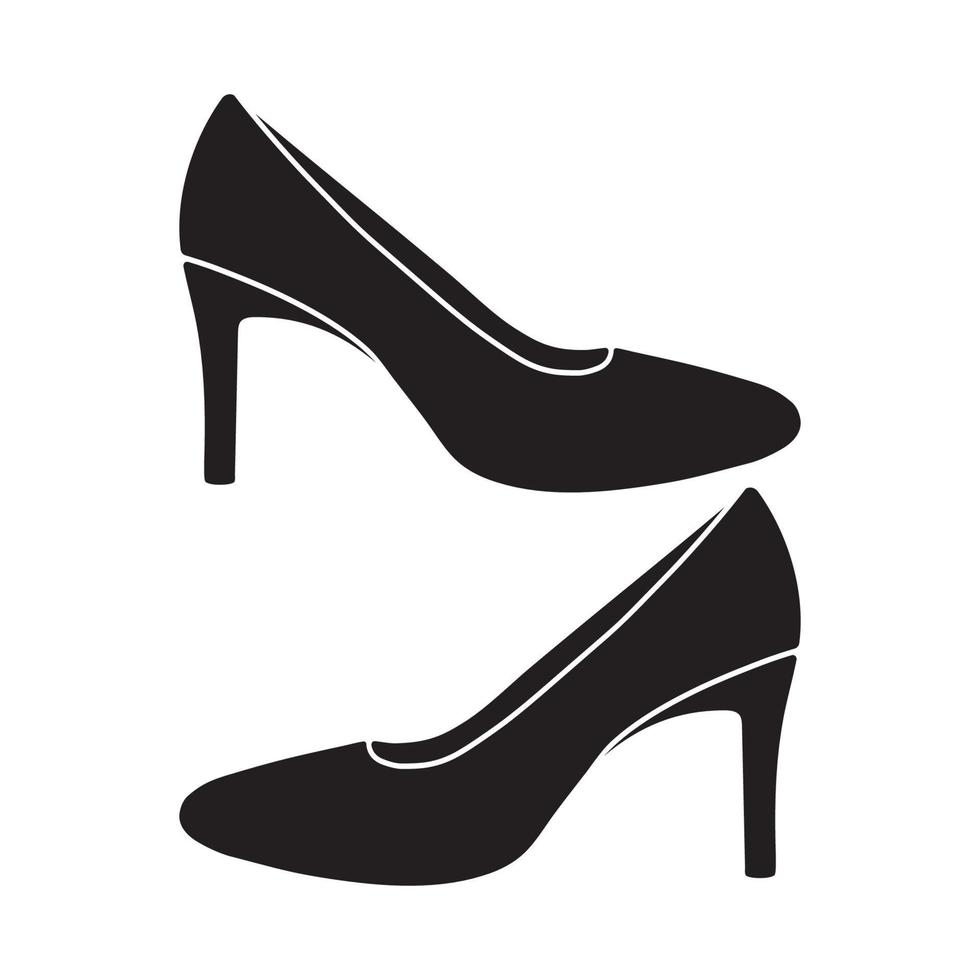 Damen Schuh Symbol isoliert Vektor Illustration.