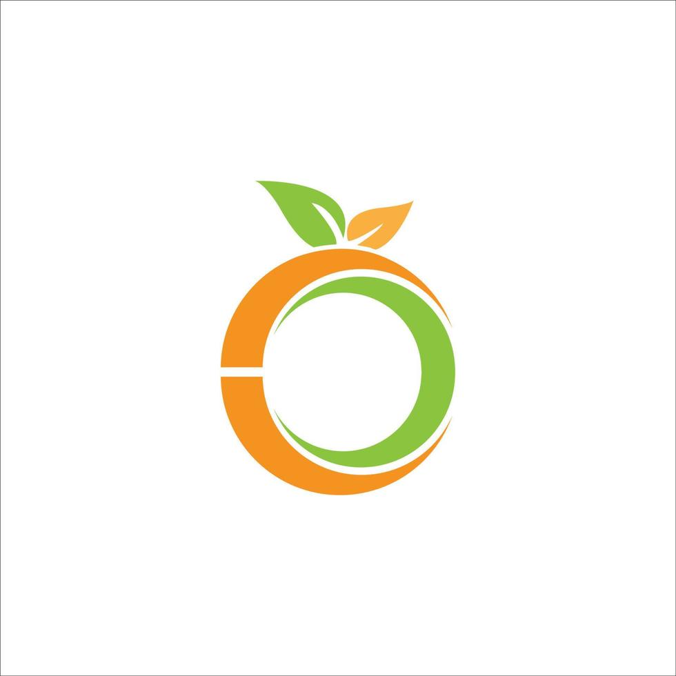 orange blad logotyp vektor