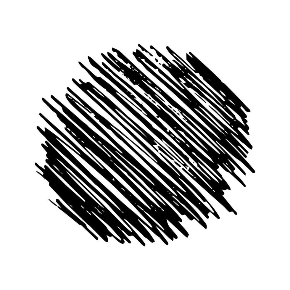 skiss klottra smeta. svart penna teckning i de form av en cirkel på vit bakgrund. bra design för några syften. vektor illustration.