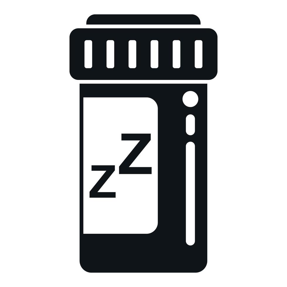 Schlafen Tabletten Symbol einfach Vektor. Stress Nacht vektor