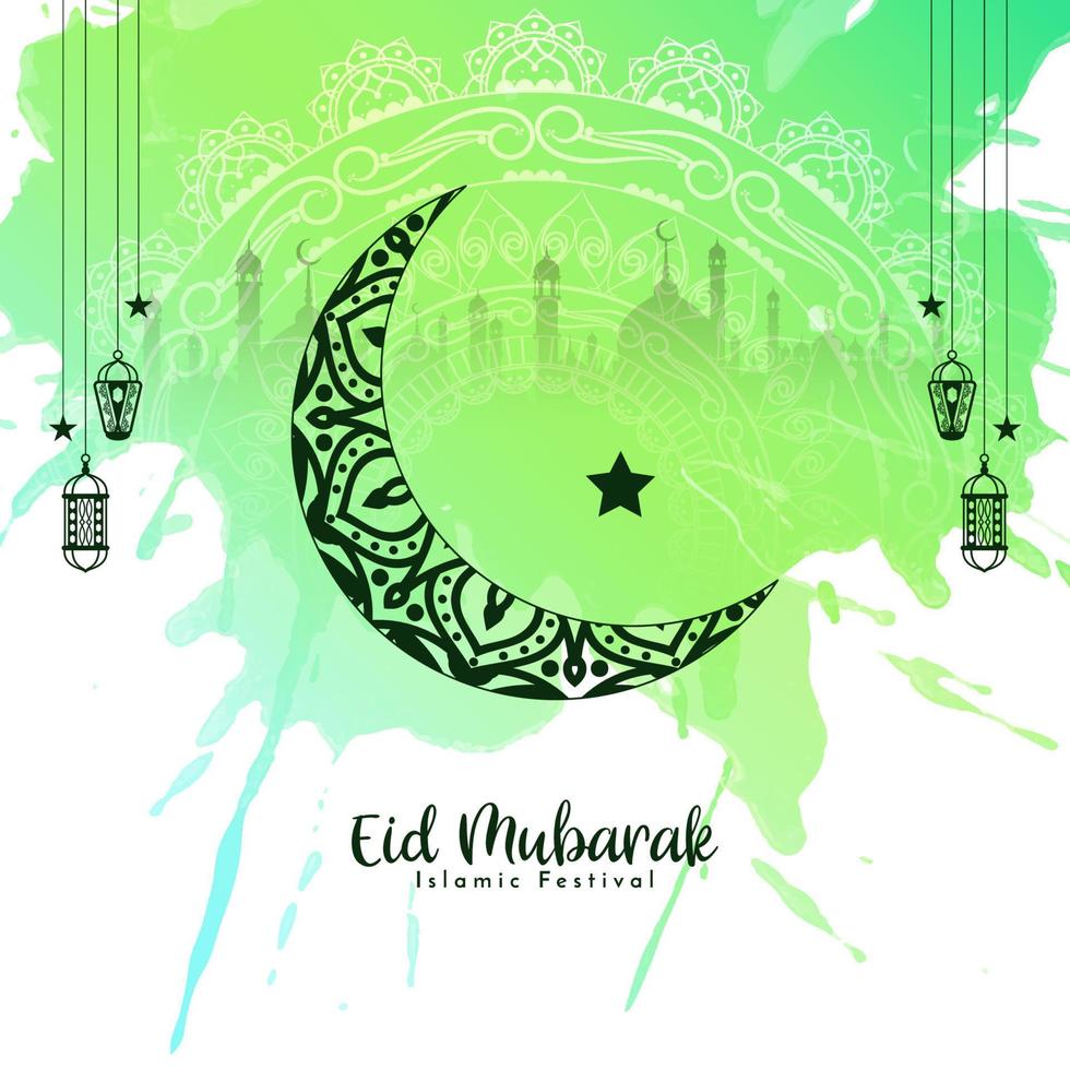 eid Mubarak Muslim religiös Festival Hintergrund Design vektor