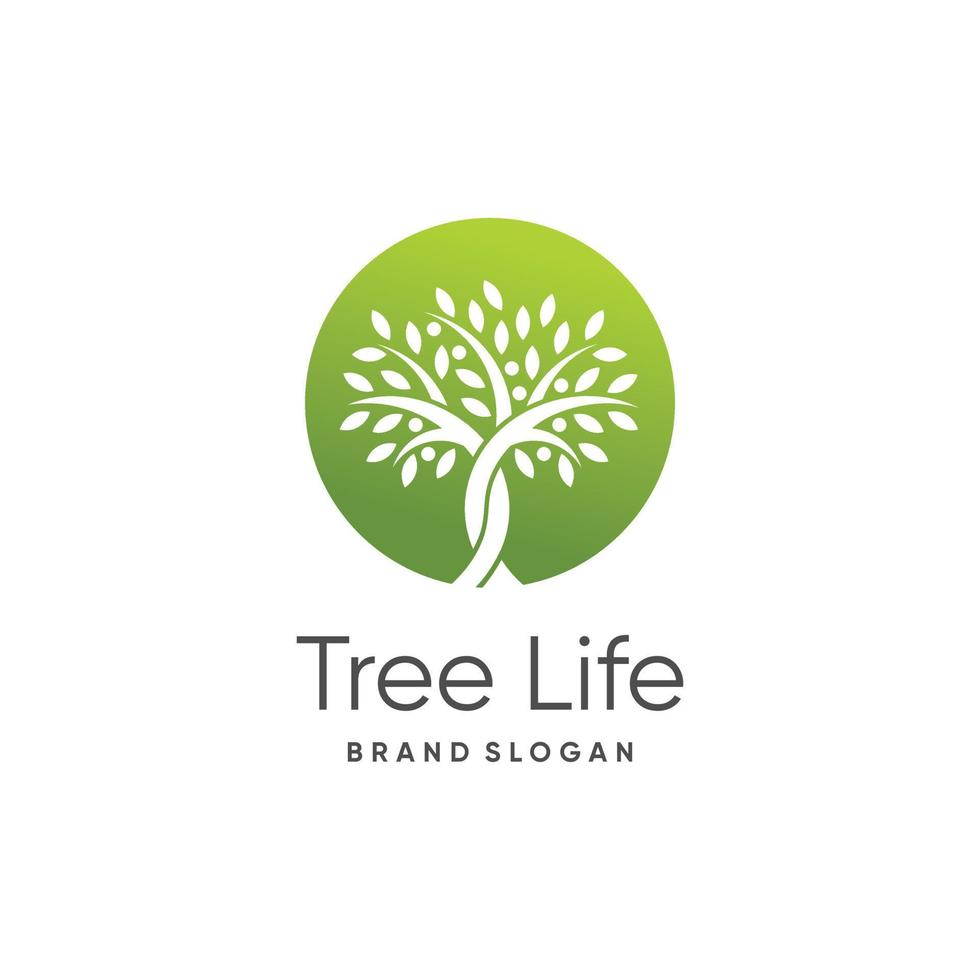 Baum Logo Design Idee mit kreativ Konzept vektor
