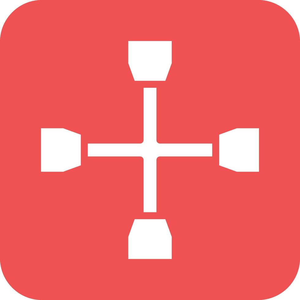 Kreuzschlüssel-Vektor-Icon-Design vektor