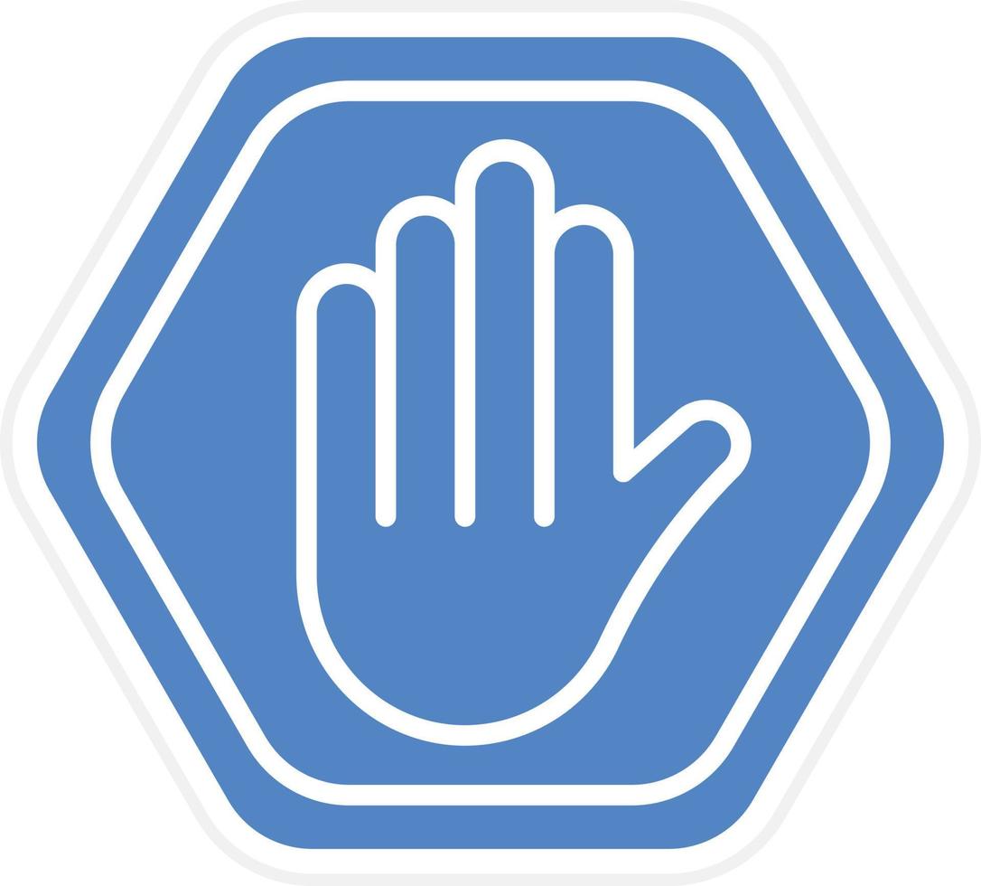 Stop-Schild-Vektor-Icon-Design vektor