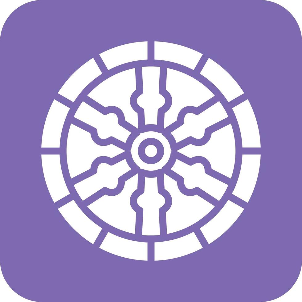 trä- hjul vektor ikon design