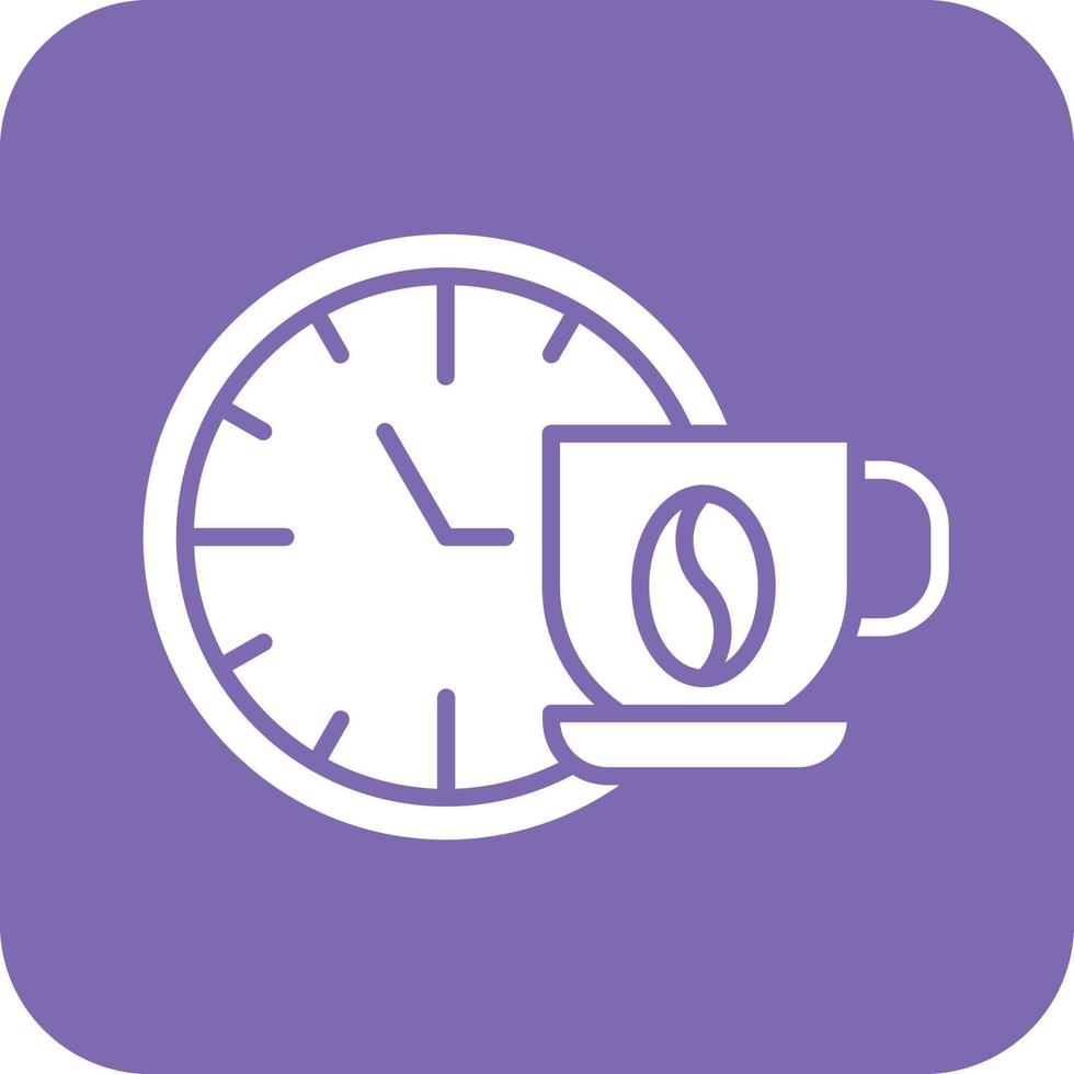 Kaffeezeit-Vektor-Icon-Design vektor