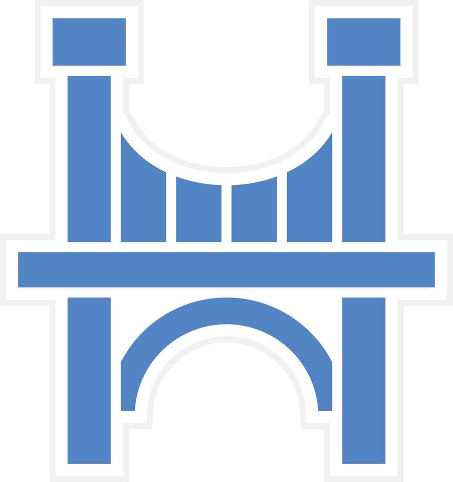 Brücke-Vektor-Icon-Design vektor