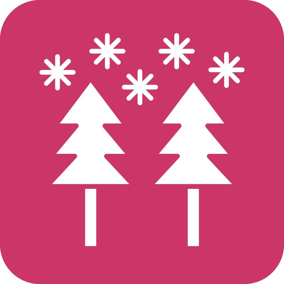 snö skog ikon vetor stil vektor