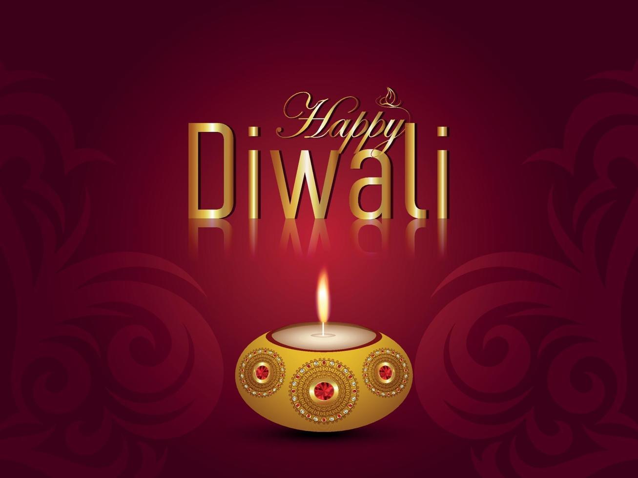 glückliches diwali Festival des hellen Hintergrunds vektor