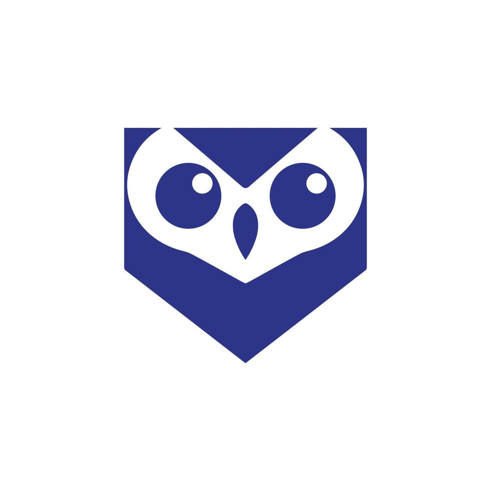 Uggla logotyp klok fågel logotyp Uggla symbol logotyp för utbildning a9 vektor
