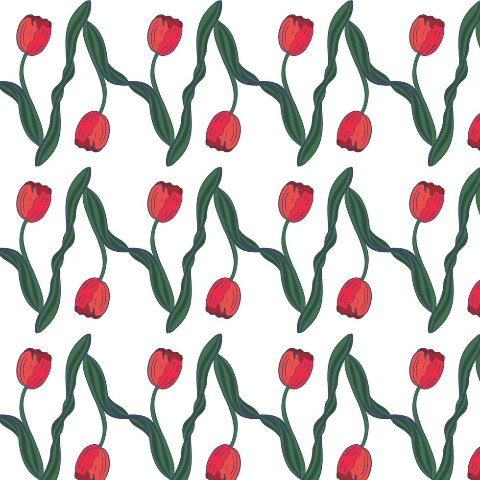 nahtlos Blumen- Muster, süß ditsy drucken mit Land Motiv. ziemlich Blume Design, abstrakt Komposition von Hand gezeichnet Pflanzen klein Gelb Blumen, Blätter auf ein Licht Hintergrund. Vektor Illustration.