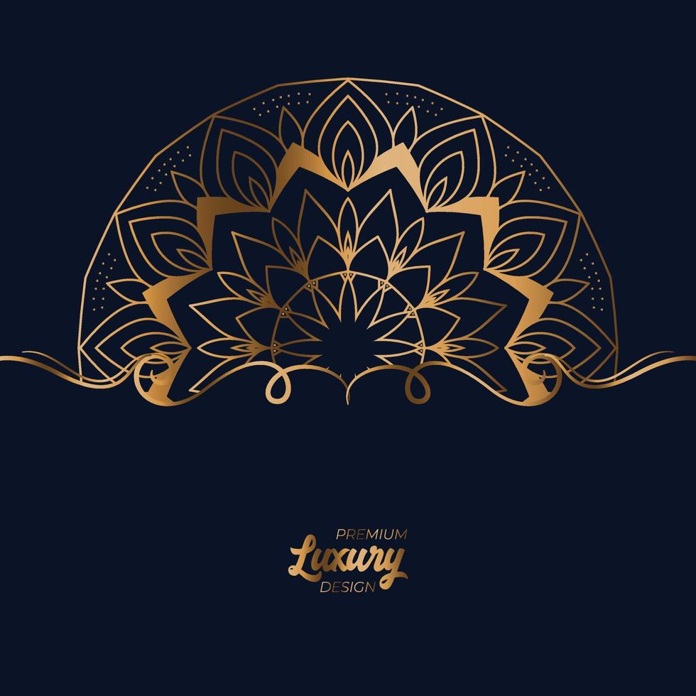 Luxus-Mandala-Hintergrund mit goldenem Arabeskenmuster vektor