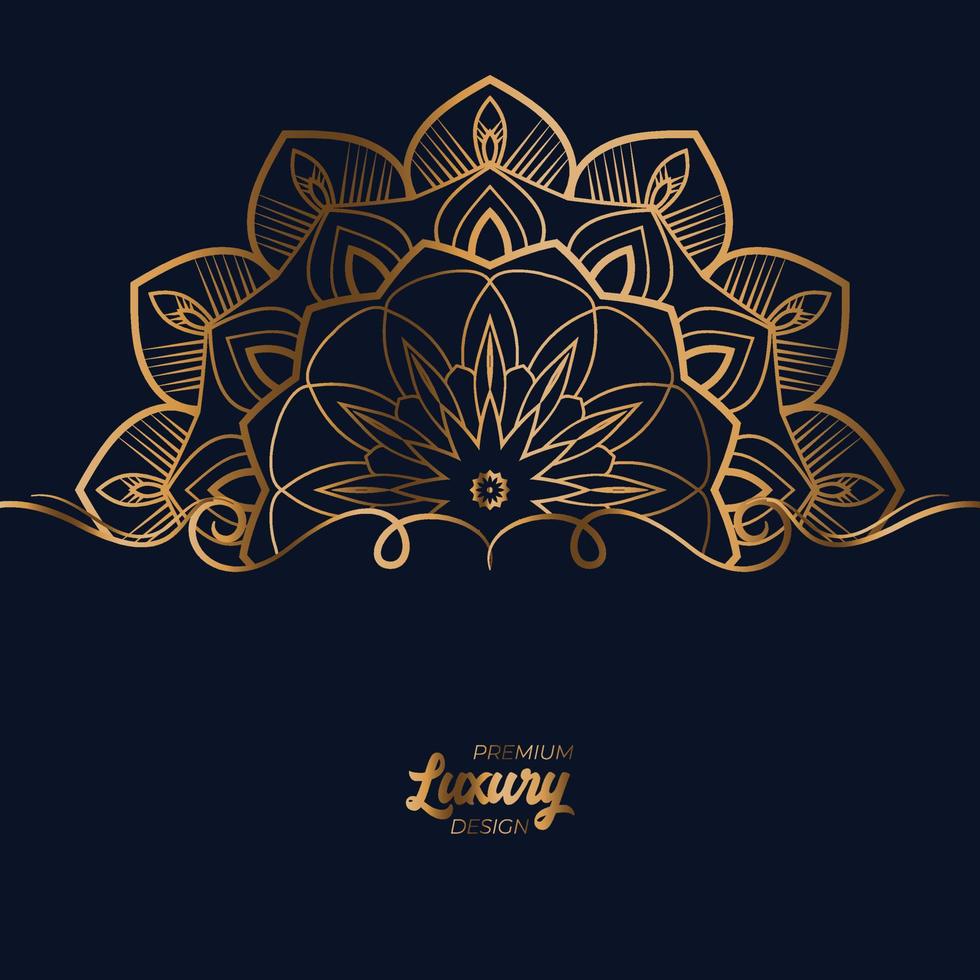 Luxus-Mandala-Hintergrund mit goldenem Arabeskenmuster vektor