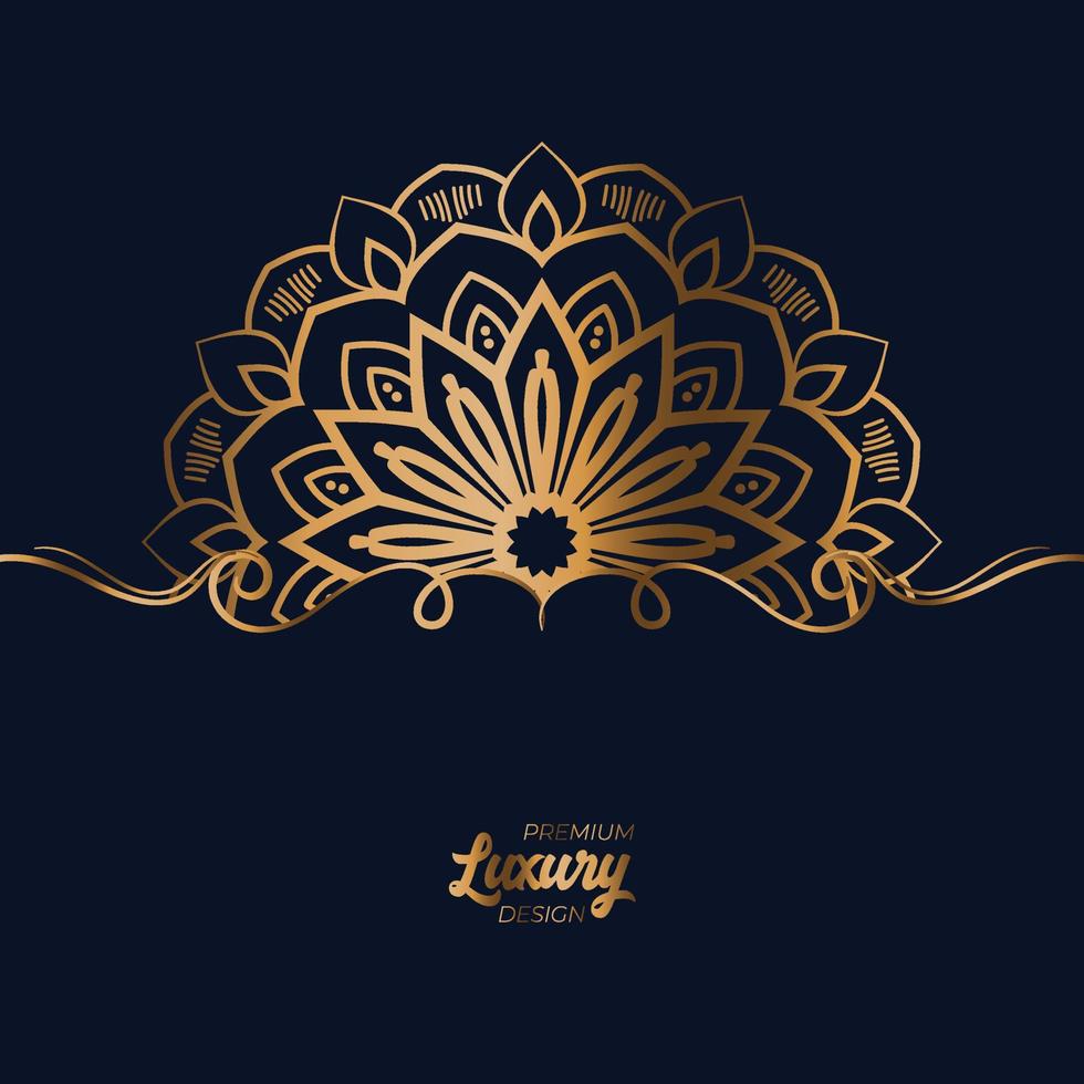 Luxus-Mandala-Hintergrund mit goldenem Arabeskenmuster vektor