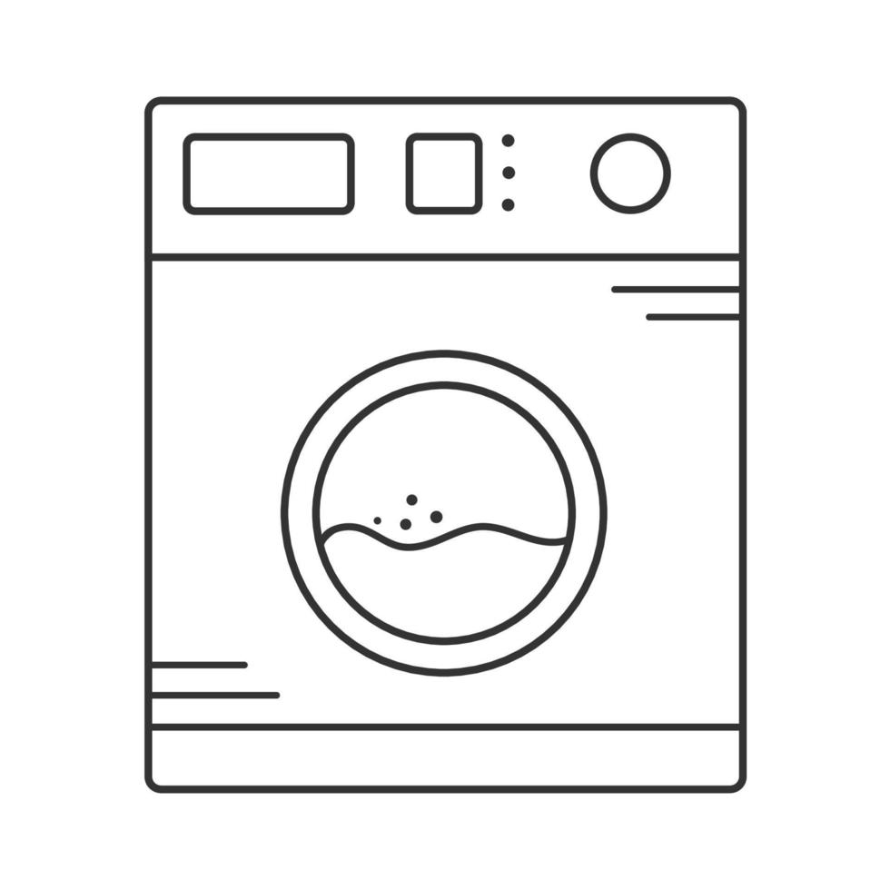 tvättning maskin ikon vektor. elektrisk apparater ikon linje stil. hus rengöring begrepp. smart Hem begrepp. vektor
