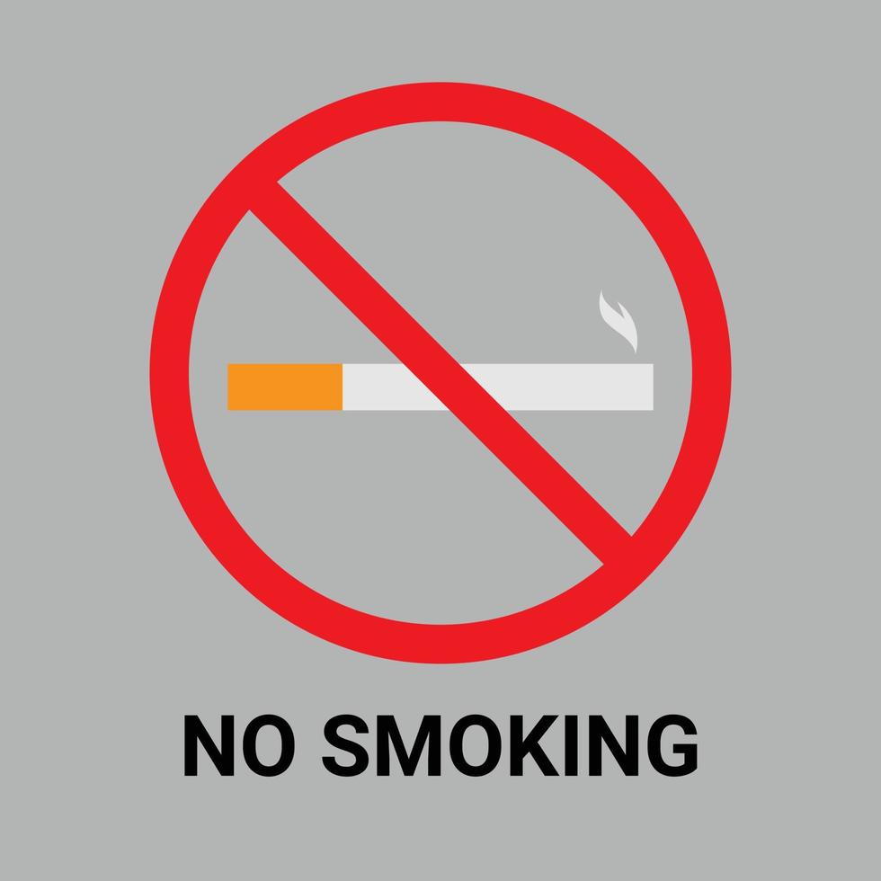 ingen rökning tecken vektor