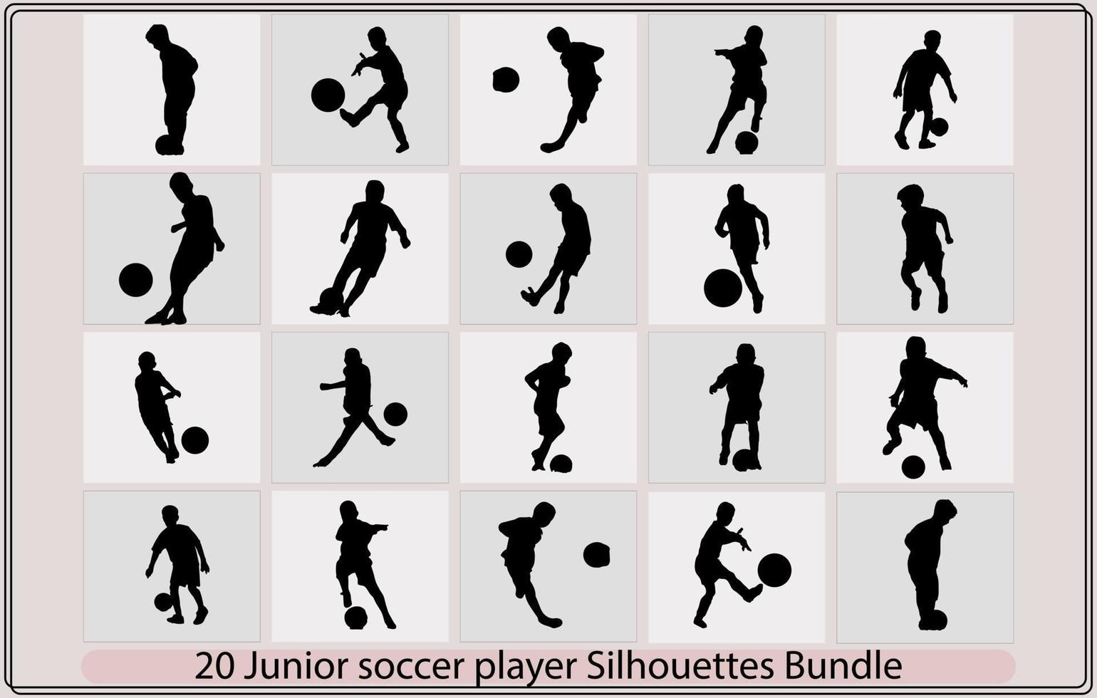 silhuett av ung asiatisk fotboll spelare innehav hans fotboll boll ,fotboll spelare silhuetter av barn samling.full kropp av barn i sportkläder spelar fotboll vektor