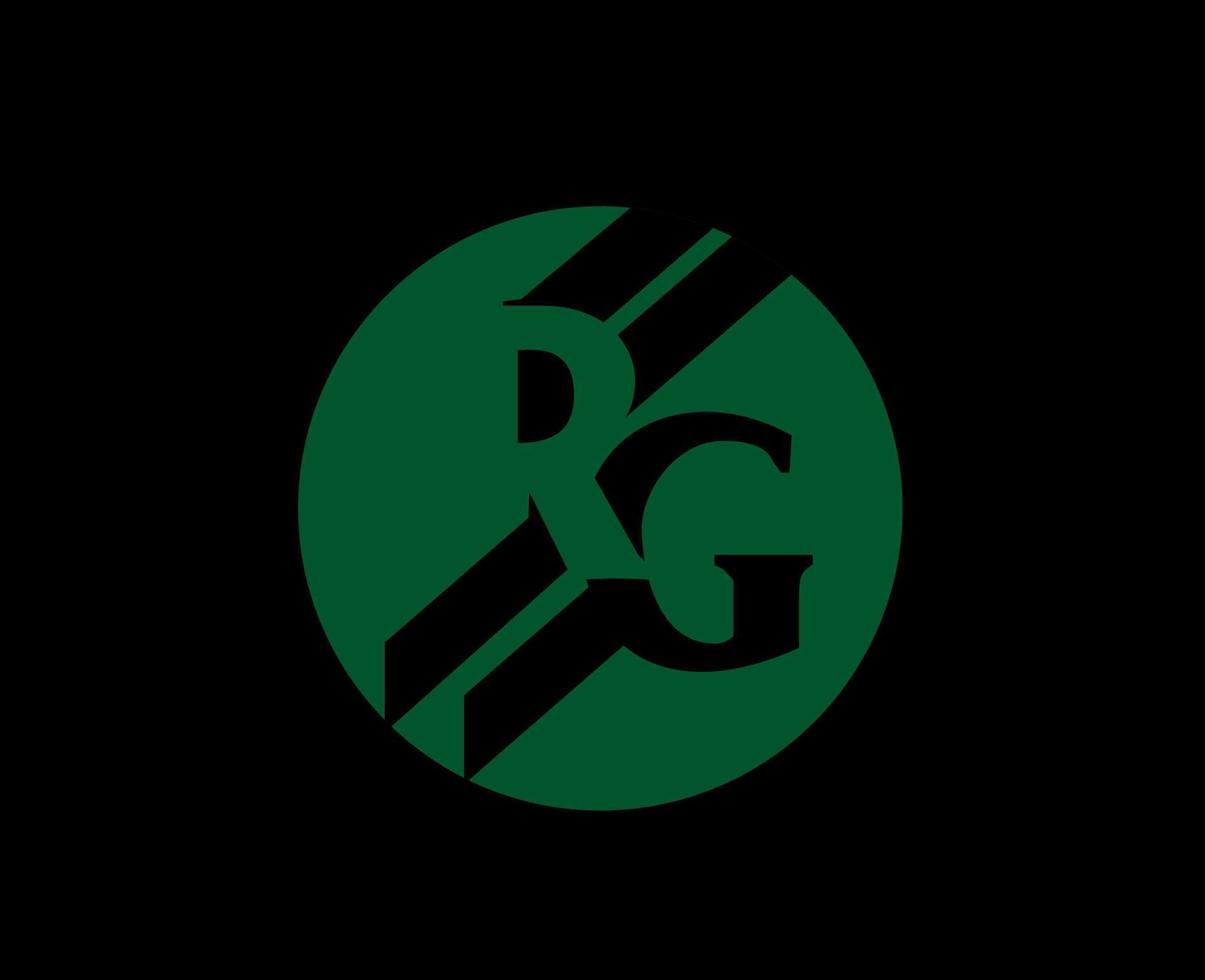 Roland Garros Tennis Logo Grün Französisch öffnen Turnier Symbol Champion Design Vektor abstrakt Illustration mit schwarz Hintergrund