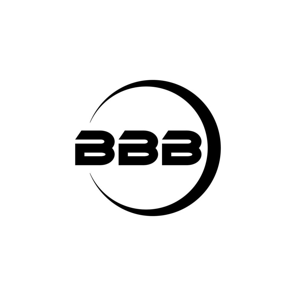 bbb brev logotyp design i illustration. vektor logotyp, kalligrafi mönster för logotyp, affisch, inbjudan, etc.