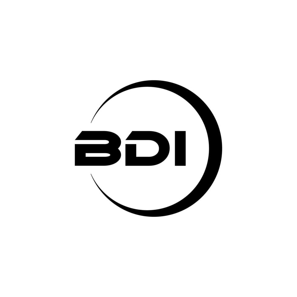 bdi brev logotyp design i illustration. vektor logotyp, kalligrafi mönster för logotyp, affisch, inbjudan, etc.