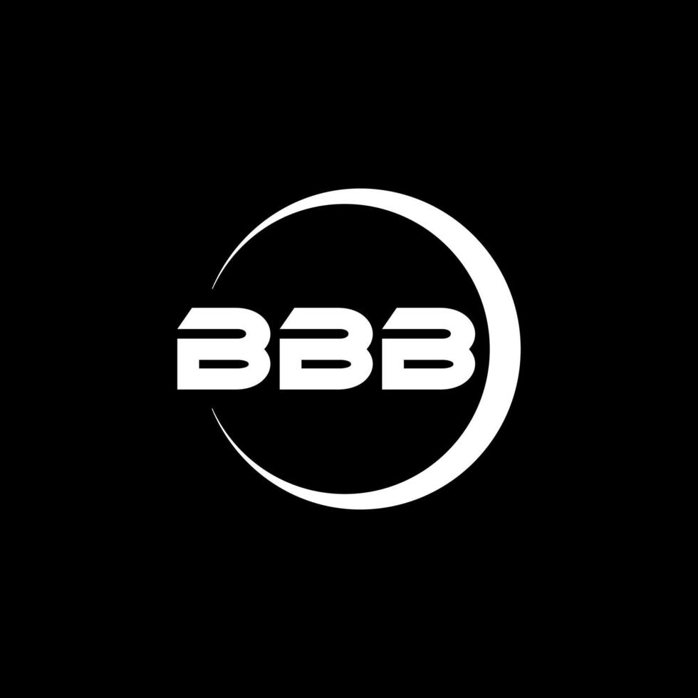 bbb brev logotyp design i illustration. vektor logotyp, kalligrafi mönster för logotyp, affisch, inbjudan, etc.