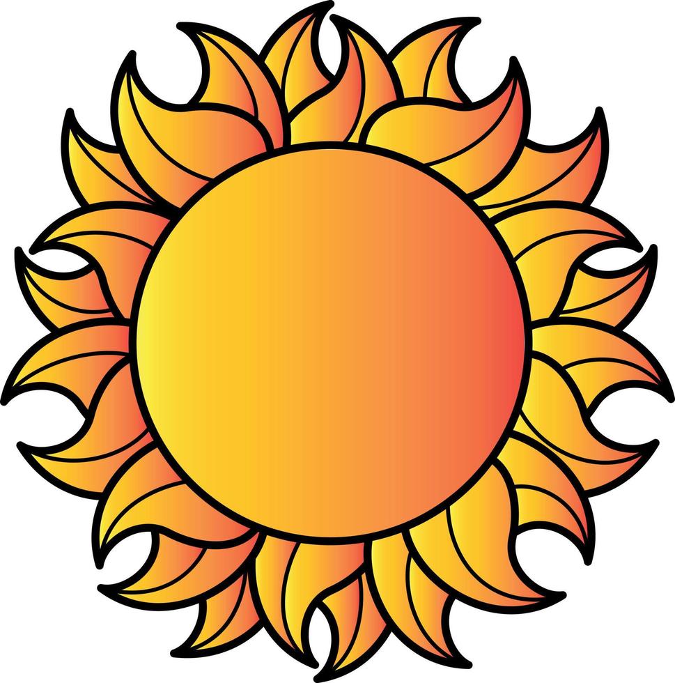 Vektor Symbol von das Sonne