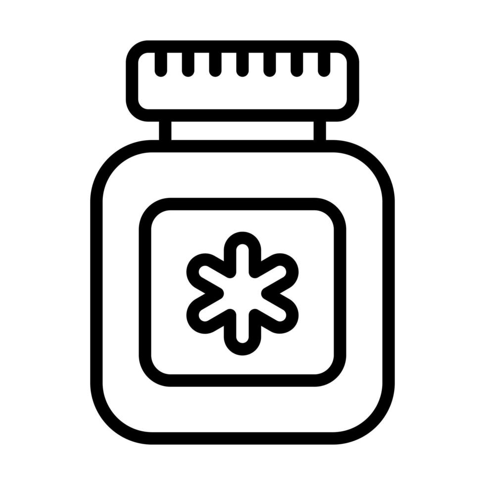 redigerbar ikon av piller burk, vitamin dos, skön vektor ikon