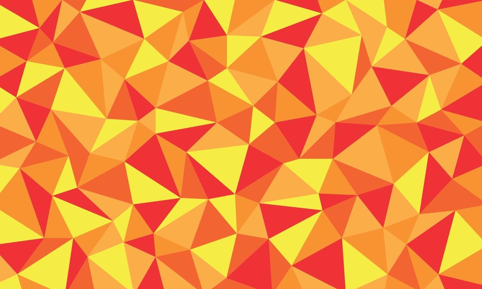 låg poly triangel- polygonal stil geometrisk oregelbunden abstrakt mång Färg mosaik- bakgrund vektor illustration i orange och gul Färg