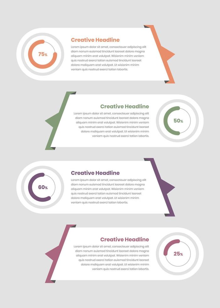 Text Präsentation Infografik Vorlage mit Graph und abstrakt gestalten vektor