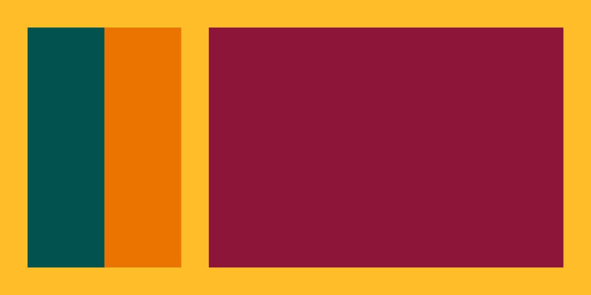 Sri Lanka Flagge einfache Illustration für Unabhängigkeitstag oder Wahl vektor
