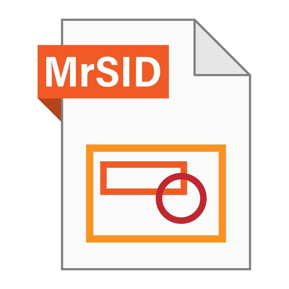 modernes flaches design von mrsid-dateisymbol für web vektor