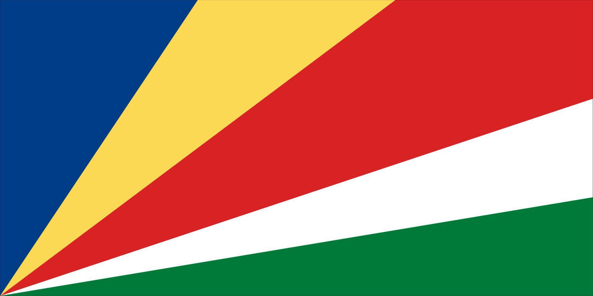 Seychellerna flagga enkel illustration för självständighetsdagen eller valet vektor